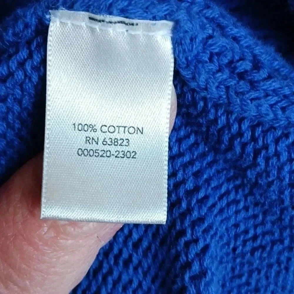 Christopher and Banks Cobalt blue  novelty knit sweater sz XL - Picture 6 of 7